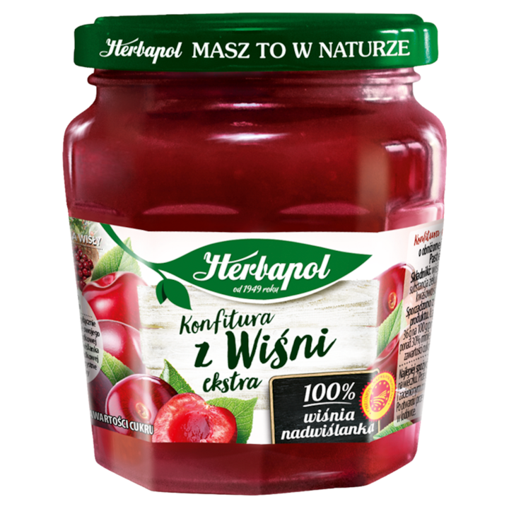 Herbapol Extra Dulceata de Cirese cu continut redus de zahar 240 g