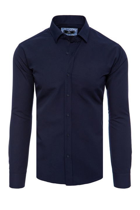 Dstreet Férfi hosszú ujjú ing Calorlois sötétkék, Sötétkék