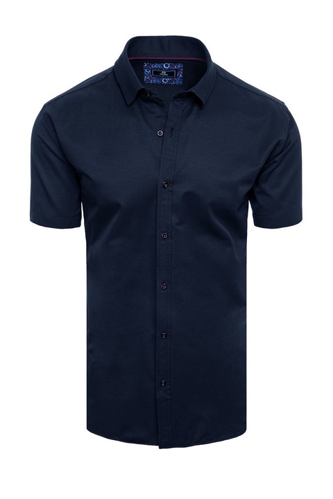 Dstreet Férfi rövid ujjú ing Lleddaden sötétkék, Sötétkék, 2XL