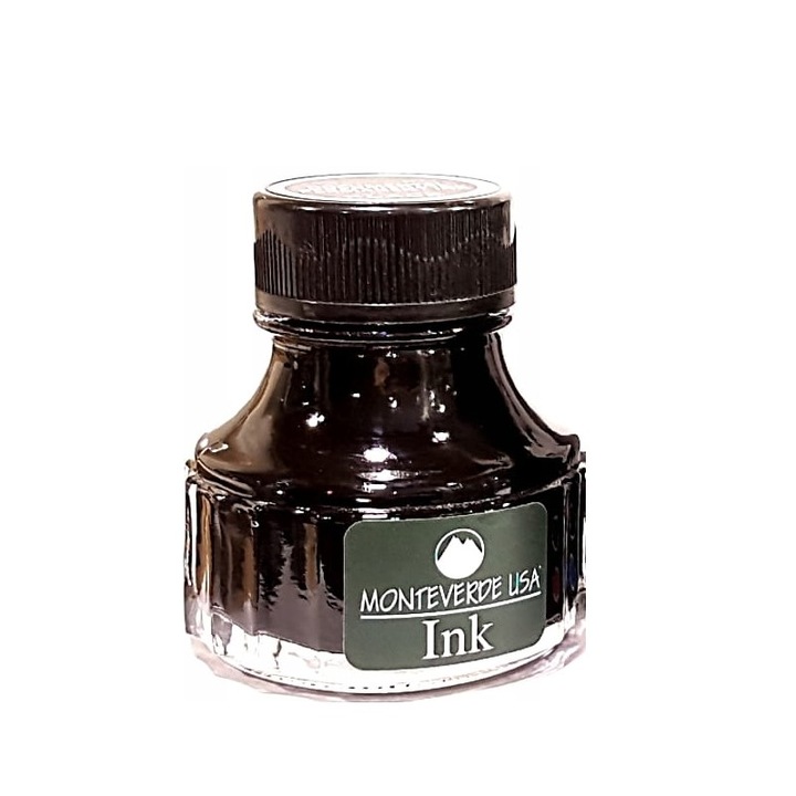 Calimara cu cerneala permanenta Monteverde, Negru, 90 ml