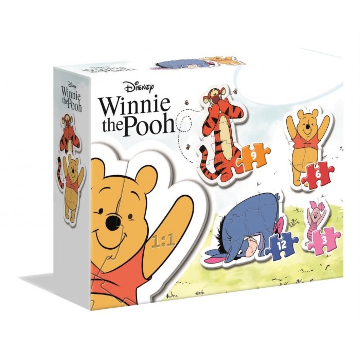 Puzzle, Clementoni, 4 in 1, Animale