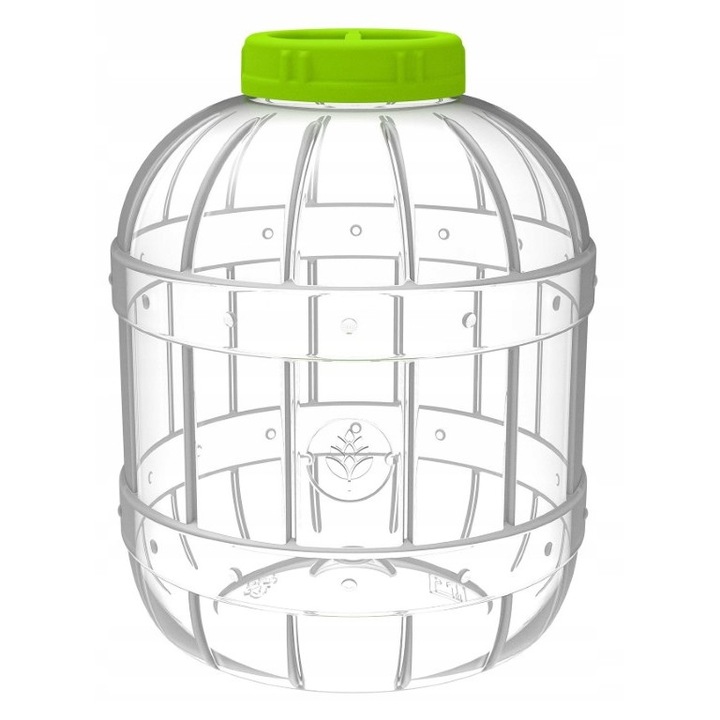 Borcan cu capac, Browin, Plastic, Verde, Transparent, 10 l