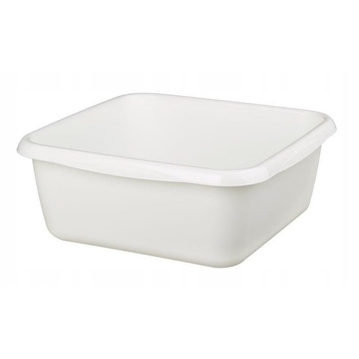 Bol de bucatarie patrat, Galicja, Plastic, Alb