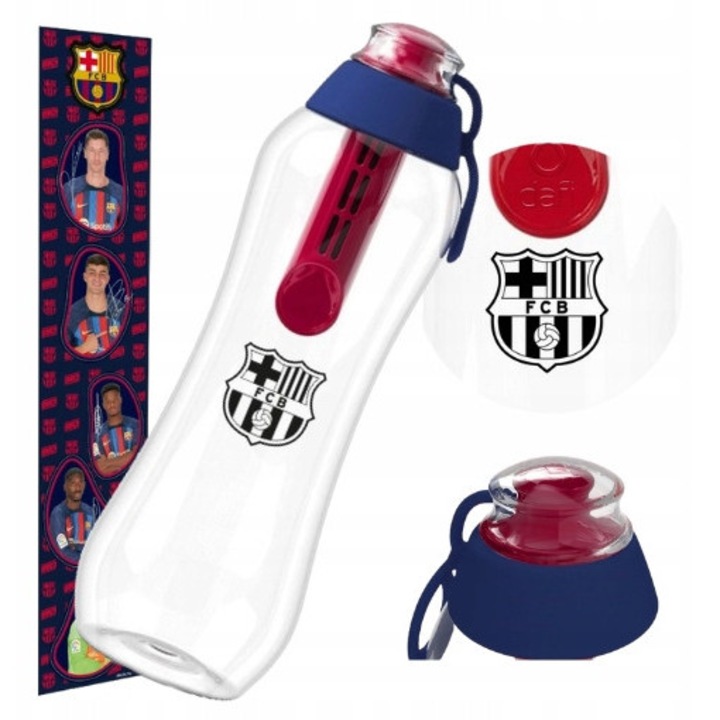 Sticla cu filtru de apa, Dafi, Soft, 0.5l, FC Barcelona