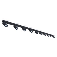 Corp de iluminat LED cu halogen montat la suprafata, Koloreno, Viki L x10, Metal, GU10, Negru