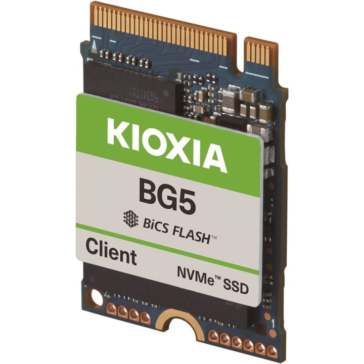 Solid-State Drive, Kioxia, SSD, M.2, 256GB, 1900 MB/s, 3400MB/s, NVMe, TLC, 2.23 mm, Многоцветен