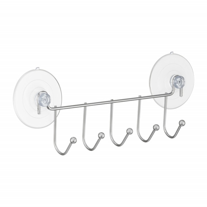 Cuier metalic cu 4 agatatori, 2 ventuze, Jotta Basic