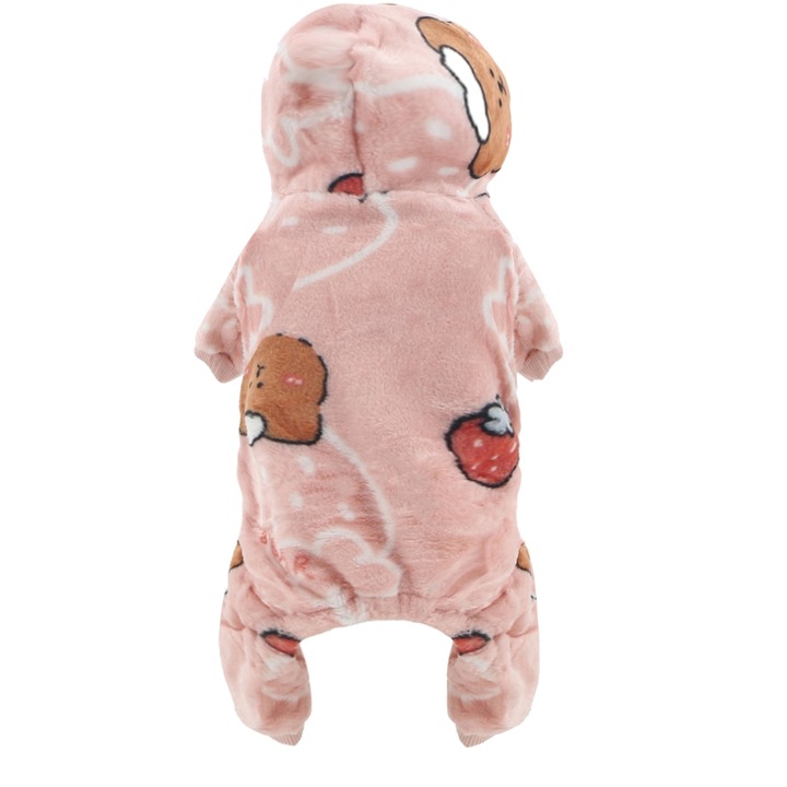 Cocolino jumpsuit kapucnival, kutyáknak, MDL-19D, rózsaszín, L