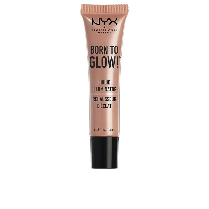 Iluminator lichid hidratant, Nyx Professional Makeup BORN TO GLOW! Liquid illuminator, gleam, 12 ml