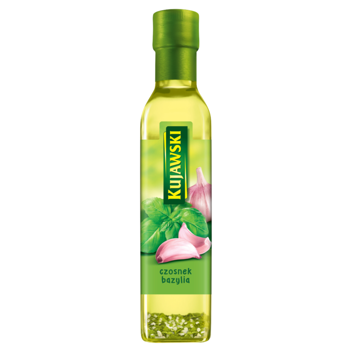 Ulei de rapita virgin, Kujawski, Cu usturoi si busuioc, 250 ml