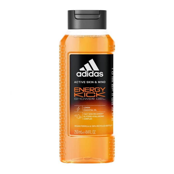 Adidas Férfi Active Skin&Mind, Energy Kick Tusfürdő, 250 ml
