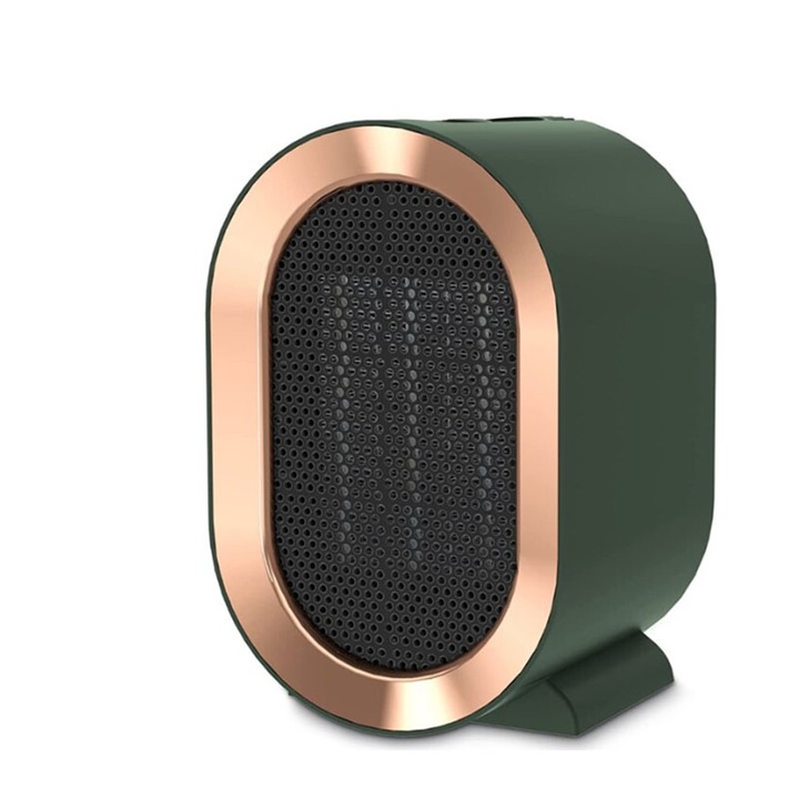 Mini légfűtő, 1200W, Túlmelegedés elleni védelem, Zöld