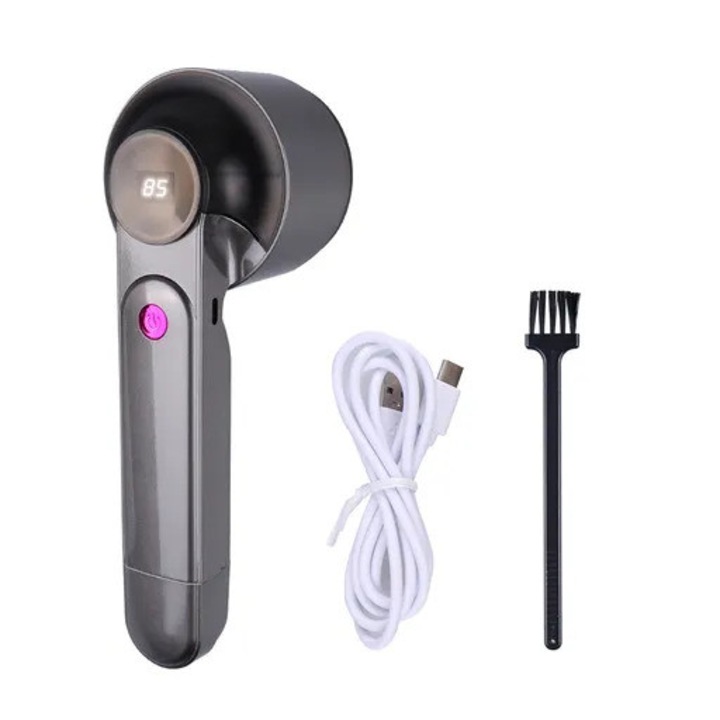 Aparat electric pentru indepartarea scamelor cu rola inclusa, Acumulator, Display LED