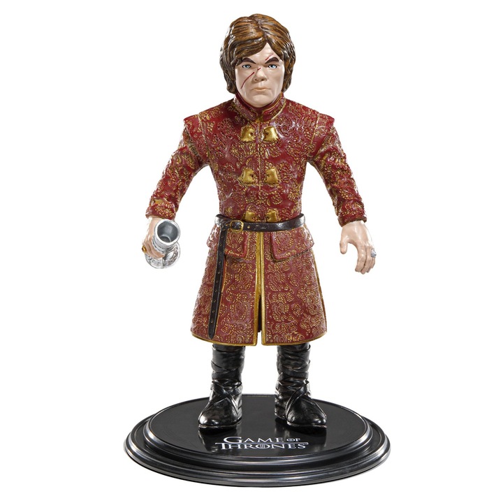 Figurina articulata Game of Thrones DEPOX®, Tyrion Lannister, editie de colectie, 14.5 cm, stativ inclus