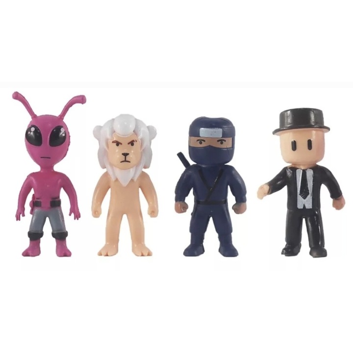 Комплект от 4 фигурки Stumble Guys, Tnagora®, Mystery Box, 6 см