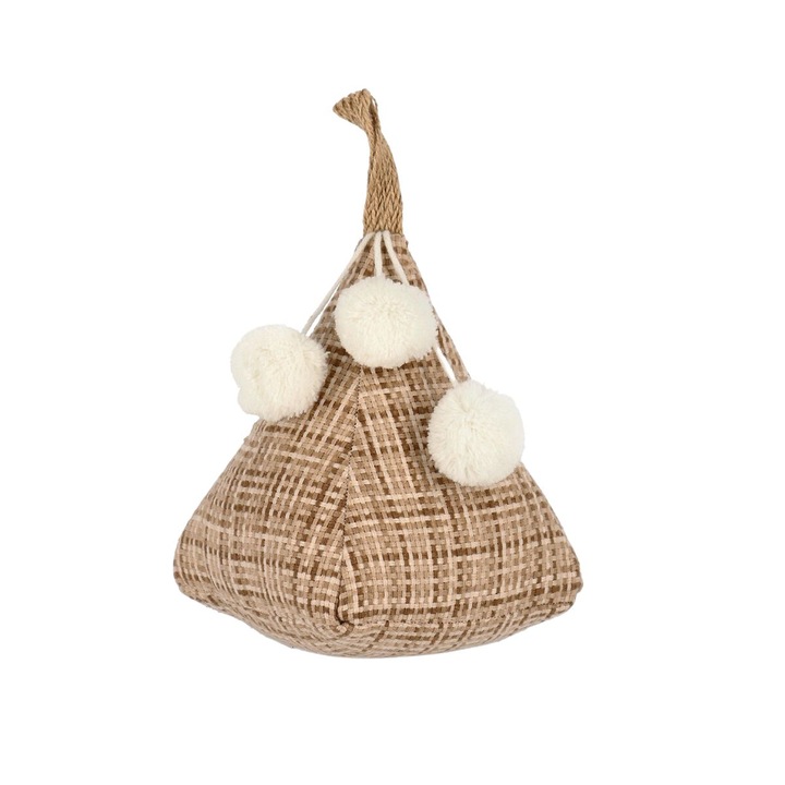 Opritor de usa maro/alb din poliester si bumbac 14 x 18 cm, Kathy Bizzotto