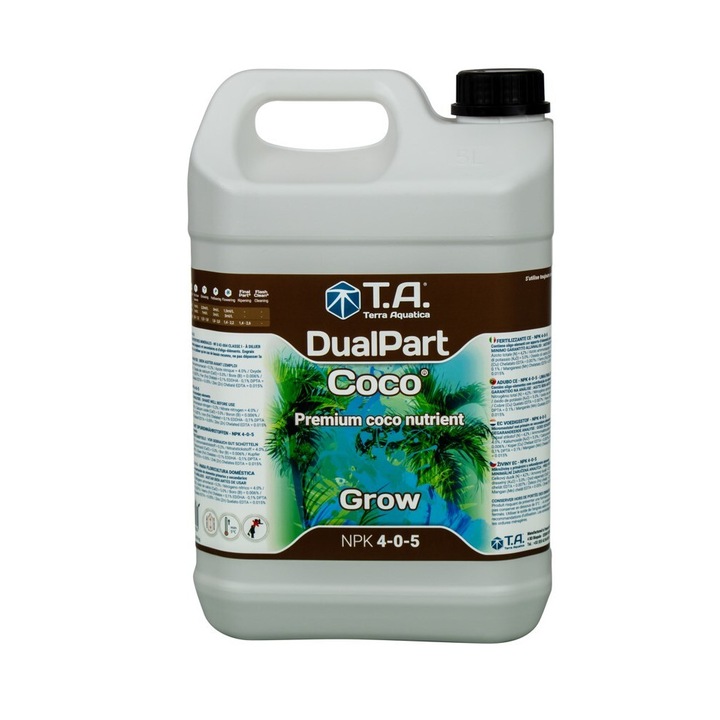 Ingrasamant pentru cultivare in substrat cocos Terra Aquatica DualPart Coco Grow 10 L