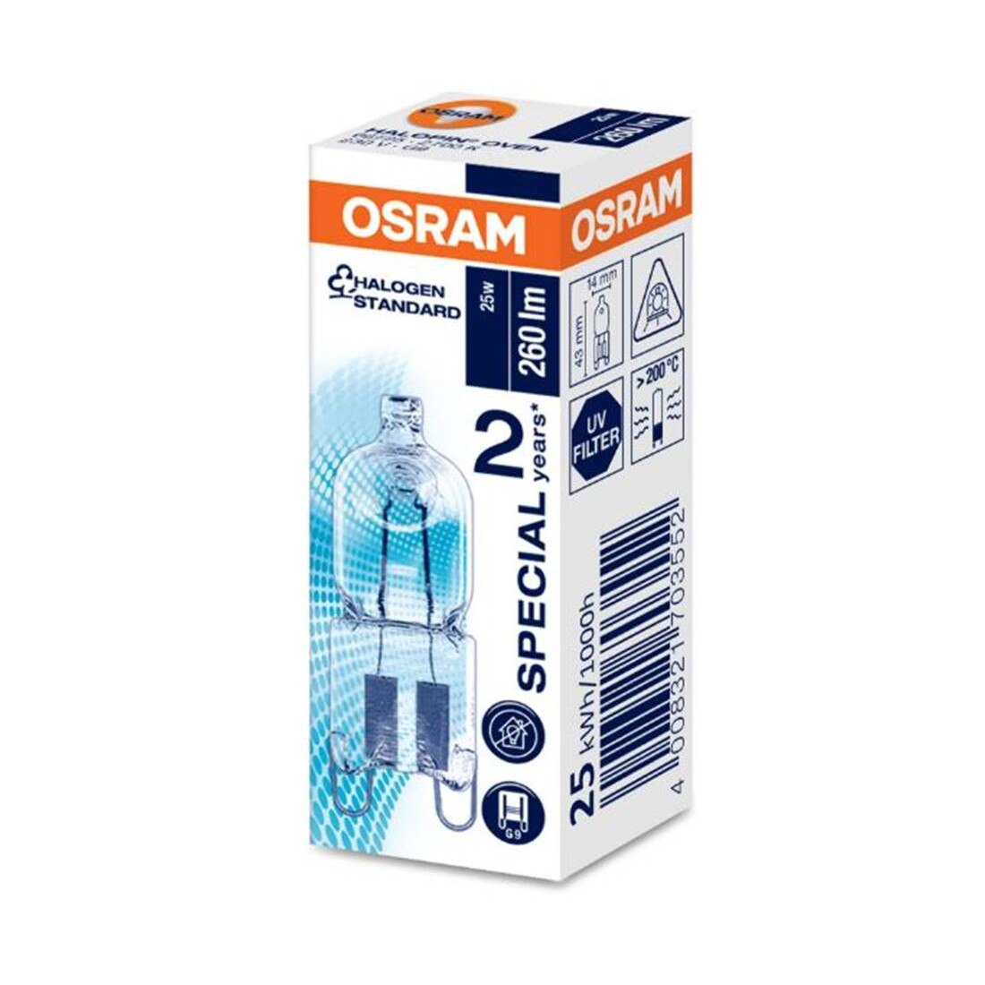 Лампа халогенна, За фурна, Печка, Цокъл G9, 220VAC, 25W - eMAG.bg