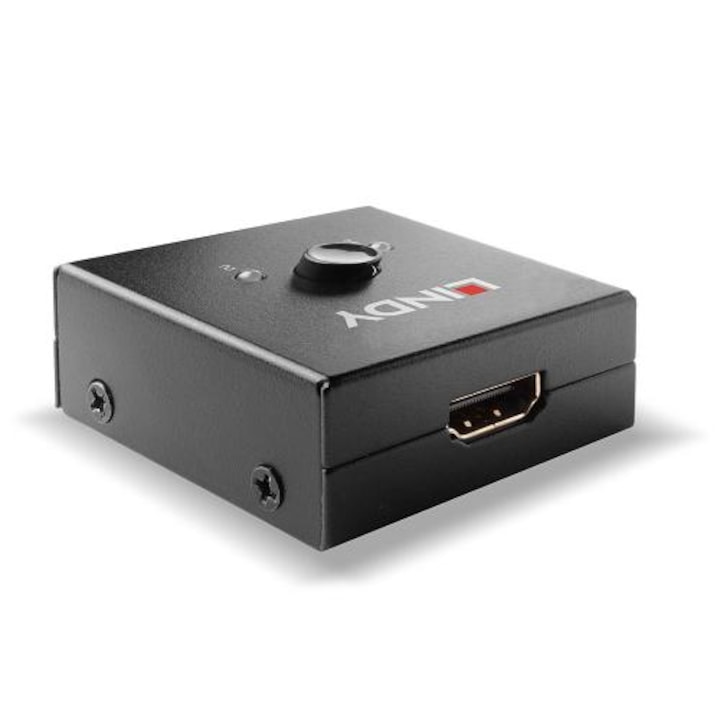 Преходен превключвател Lindy LY-38336, 2x HDMI - HDMI, черен