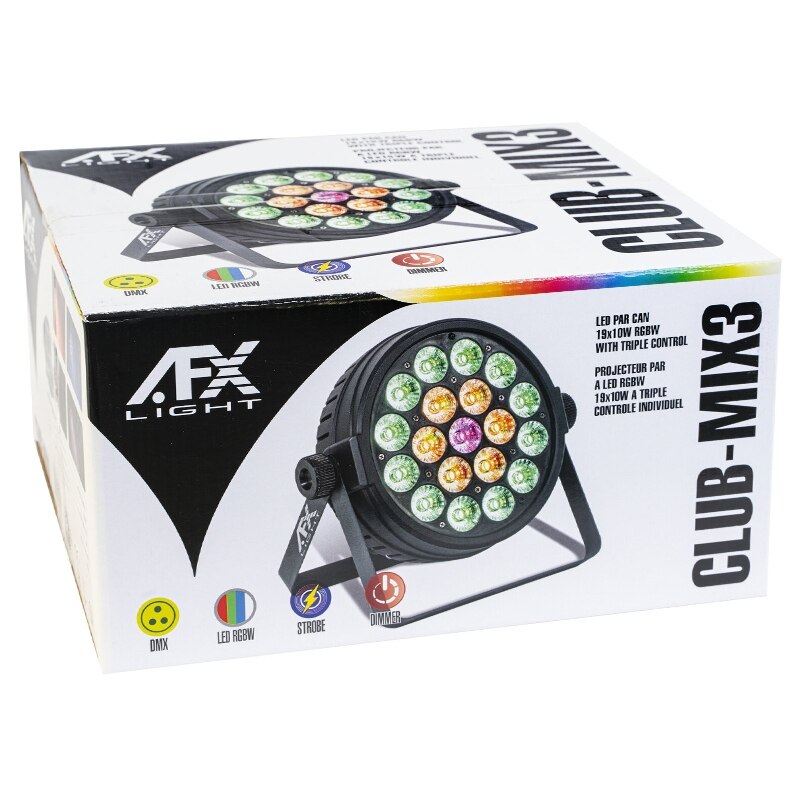 Светлинен прожектор, Par LED RGBW AFX, 19x10W mix3, DMX управление ...