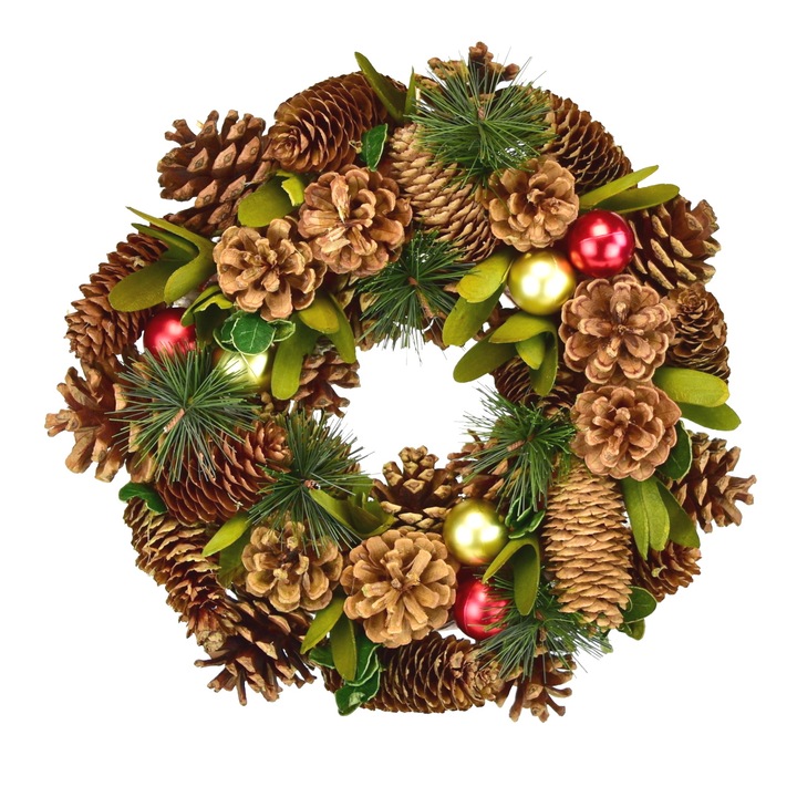 Coronita de pin cu ramuri de pin Ø30 cm