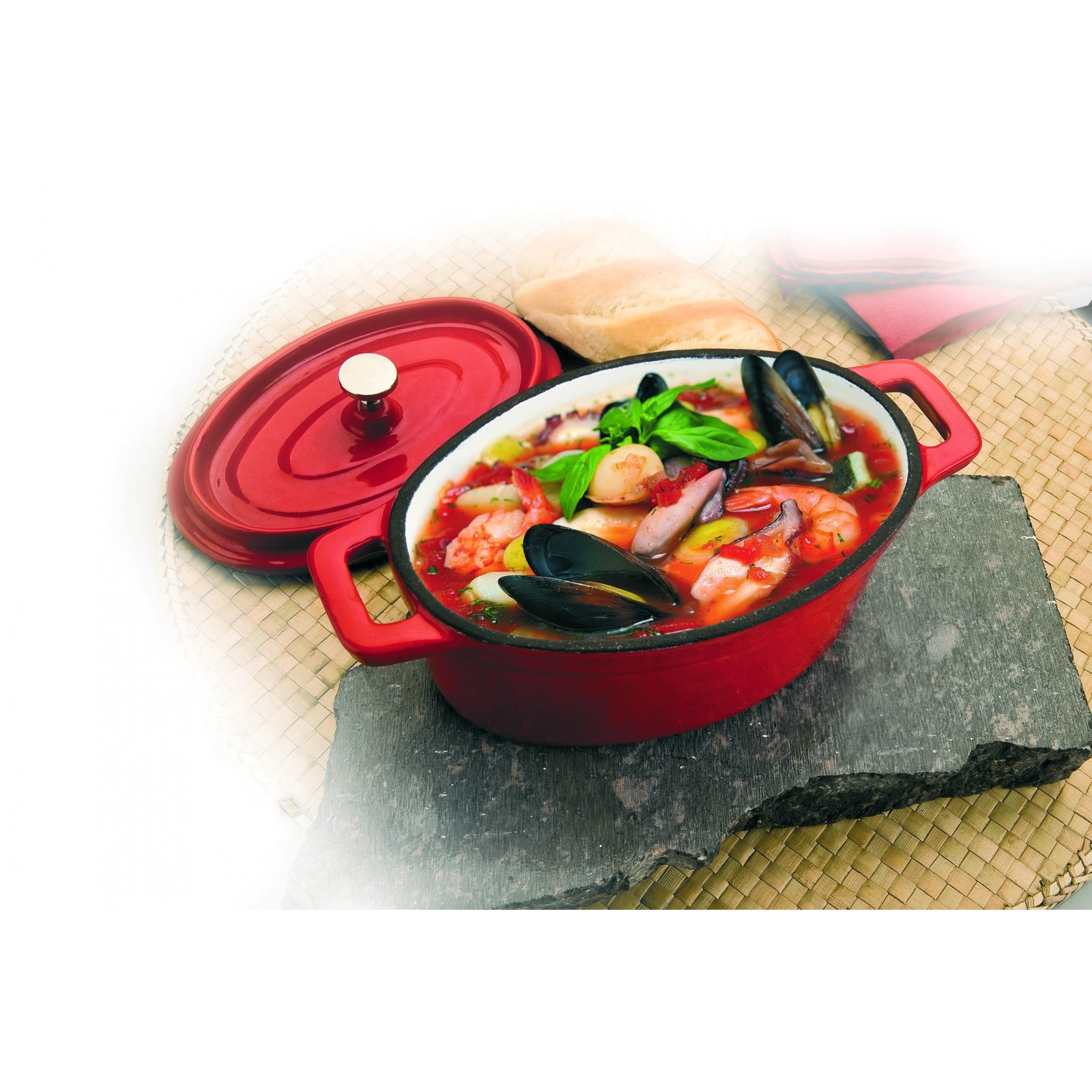 IBILI Mini Cocotte In Ghisa Rossa - 0,5 Litri Per Forno E Induzione | Ideale Per Porzioni Singole E Creazioni Gourmet