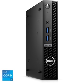 Sistem Desktop Dell OptiPlex 7010 MFF cu procesor Intel Core i3-13100T pana la 4.20 GHz, 8GB DDR4, 256GB SSD, Intel UHD Graphics 730, Windows 11 Pro, Negru, 3y ProSupport and Next Business Day Onsite Service