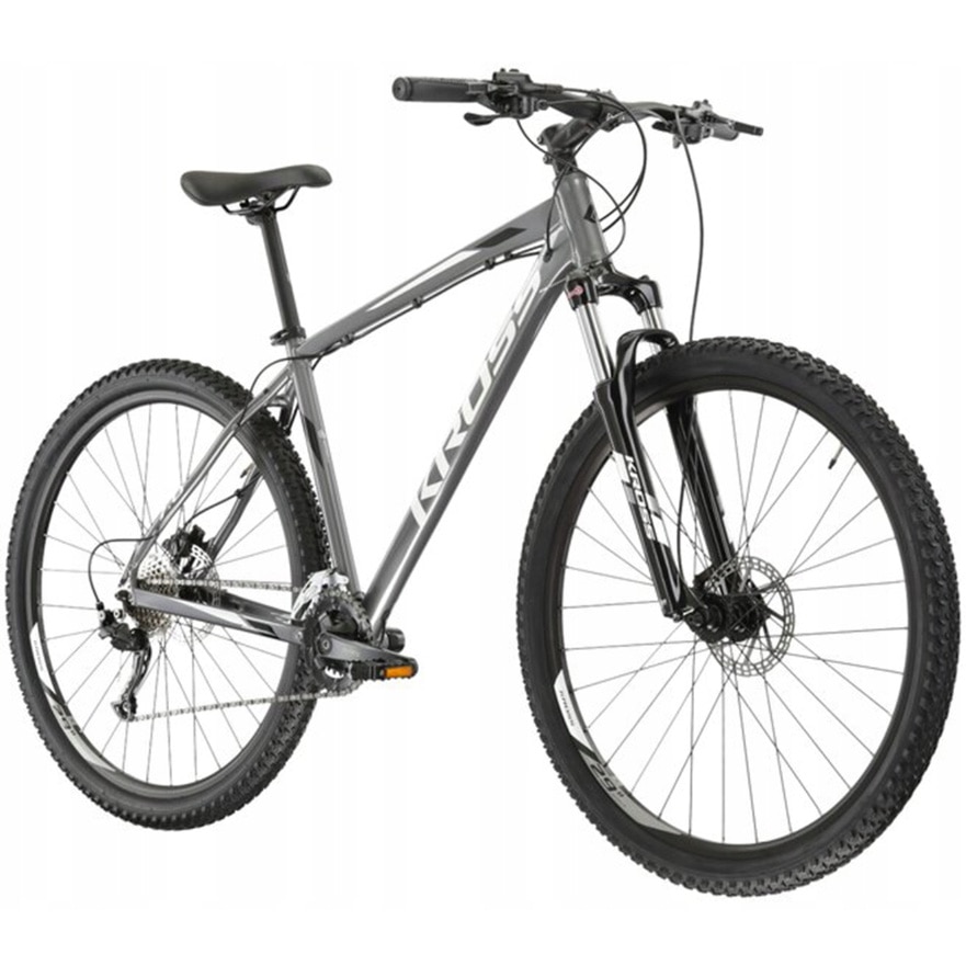 Bicicleta MTB KROSS Hexagon 7.0 29 inch marime L gri alb eMAG.ro