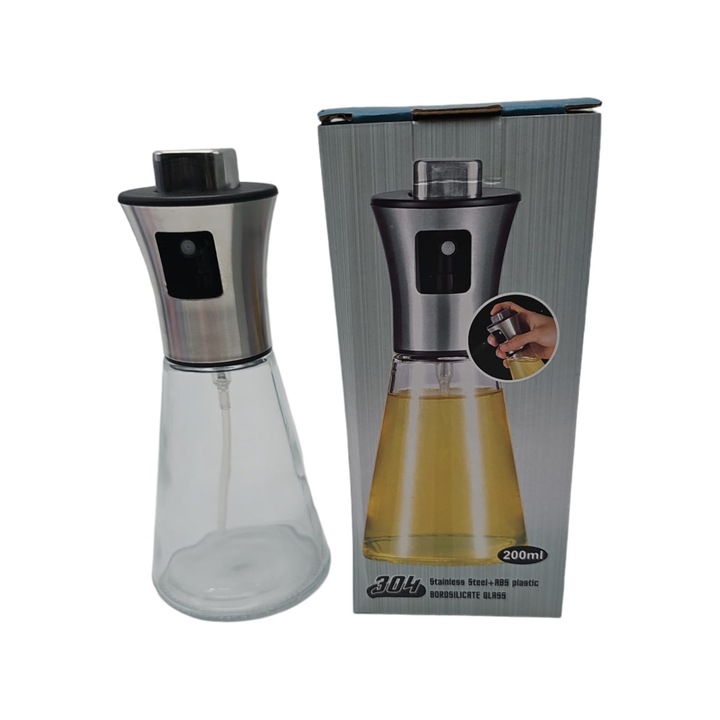 Оливерник спрей бутилка за олио, С неръждаем бутон, 200 мл