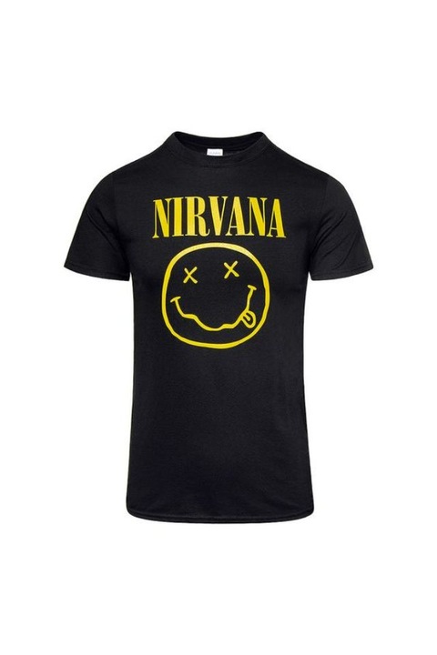 Tricou barbati, bumbac 100%, personalizat manual cu vinil, NIRVANA