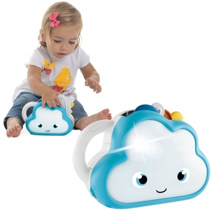 Jucarie electronica, Chicco, Nor, de la 6 luni, 16 x 5 x 12 cm, Alb/Albastru