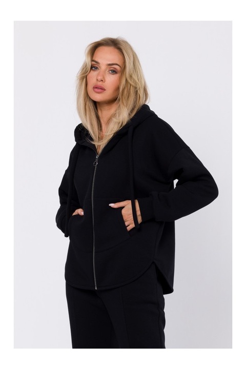 Made of Emotion Női cipzáras pulóver Ncama M761 fekete