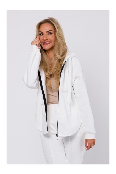 Made of Emotion Női cipzáras pulóver Ncama M761 ekrü