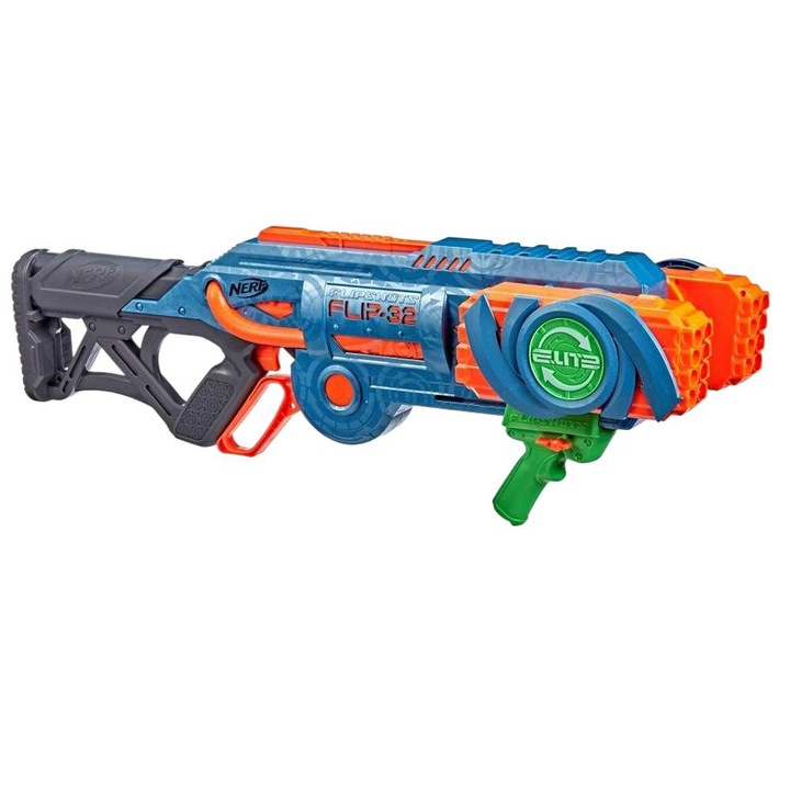 Пистолет с изстрелвач, Hasbro, Nerf Elite 2.0, Пластмаса, +8 години, Многоцветен