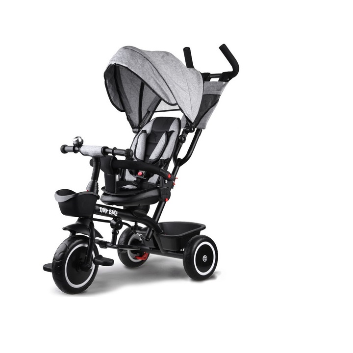 Tiny Bike 3 az 1-ben gyermek tricikli szürke színben