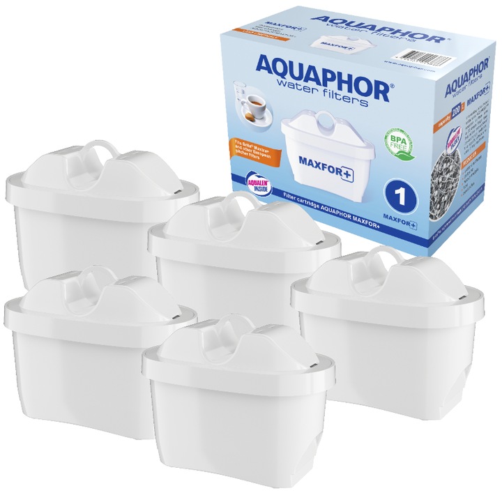 Set 5 filtre, Aquaphor, Maxfor+, Alb