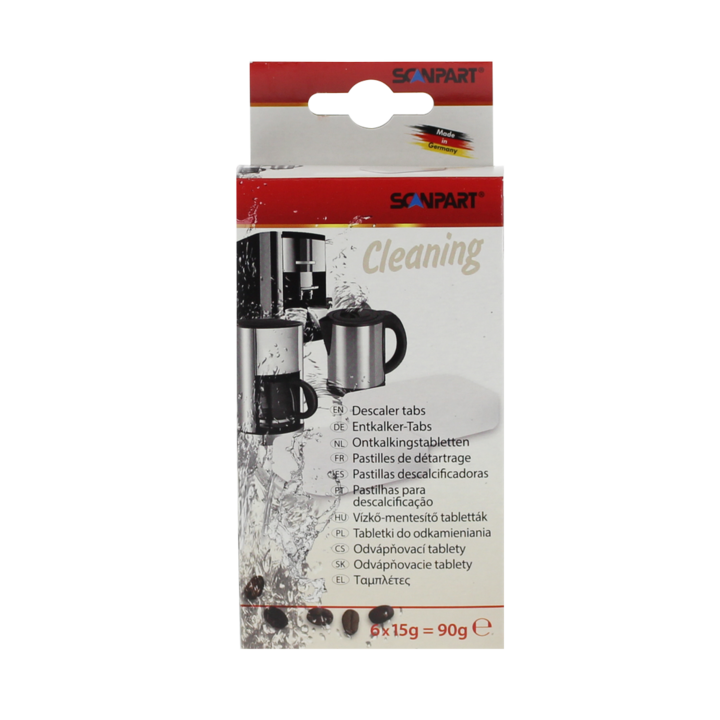 Tablete detartrante universale pentru aparate cafea, Scanpart, 6 bucati