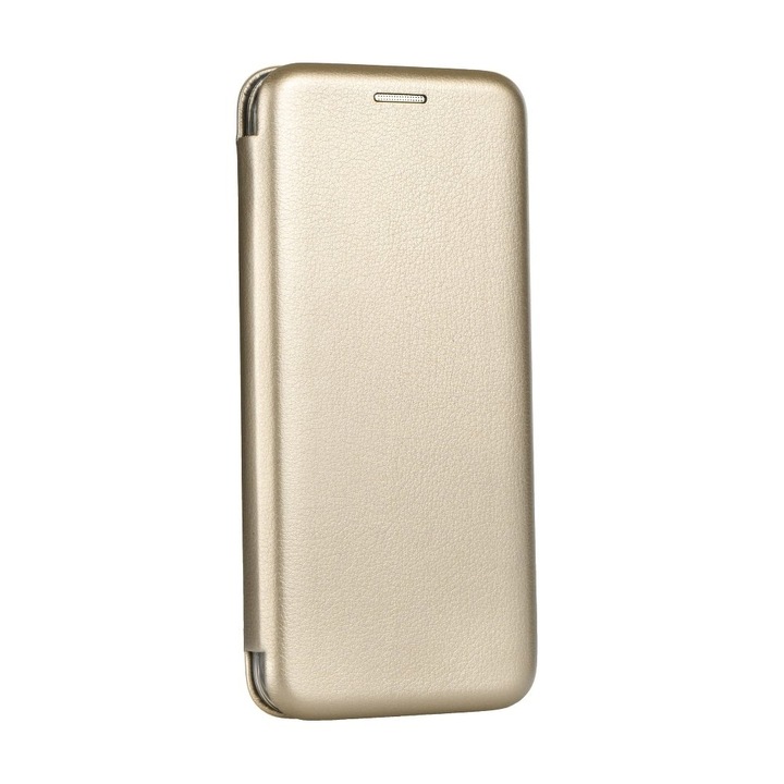 Кейс съвместим с Samsung Galaxy A6 Plus 2018 - Flip Elegance TSS, златен