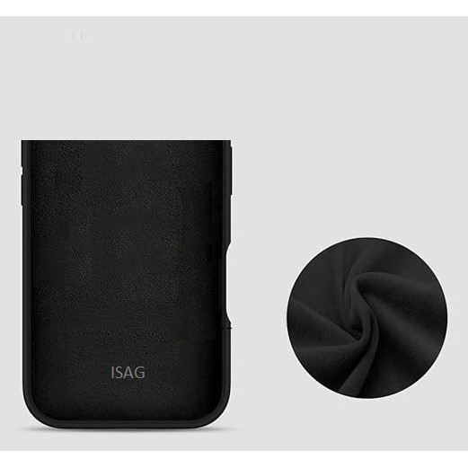 Pachet promo: Husa protectie compatibila cu iPhone 15, slim, silicon Negru cu interior din microfibra, protectie camera, protectie ecran, ISAG + Folie protectie din sticla, compatibila cu iPhone 15, cu lipici pe tot ecranul Full Glue, Case Friendly, ISAG®