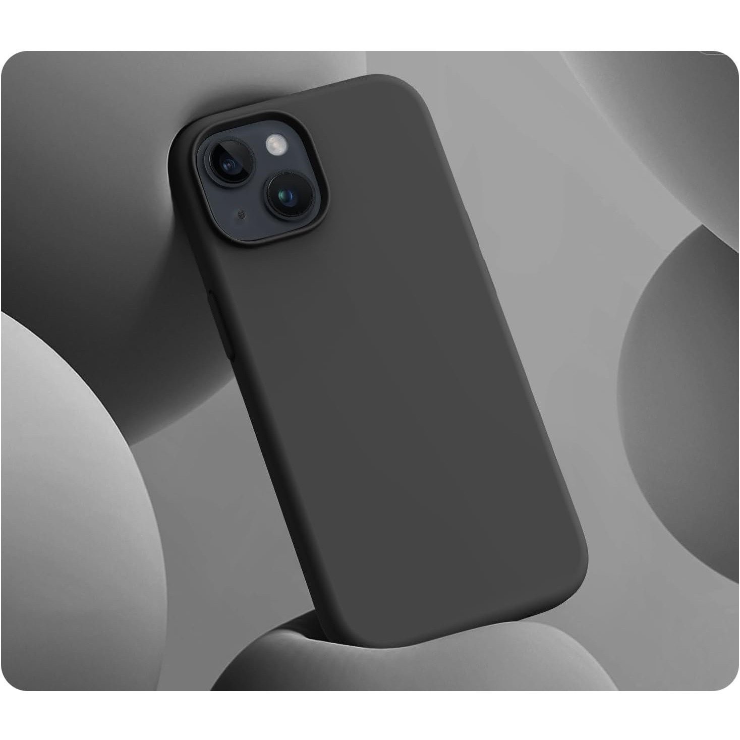 Pachet promo: Husa protectie compatibila cu iPhone 15, slim, silicon Negru cu interior din microfibra, protectie camera, protectie ecran, ISAG + Folie protectie din sticla, compatibila cu iPhone 15, cu lipici pe tot ecranul Full Glue, Case Friendly, ISAG®