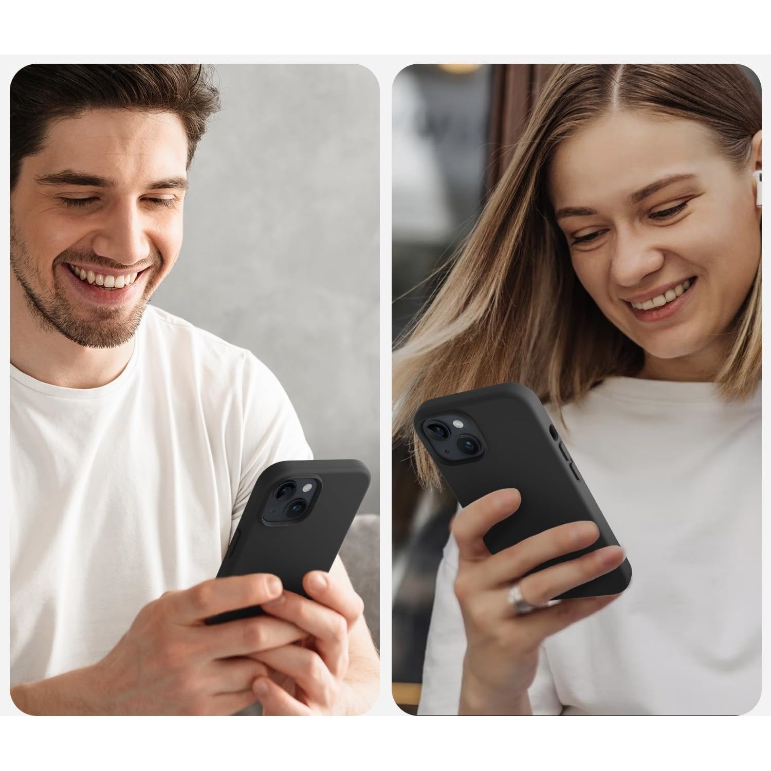 Pachet promo: Husa protectie compatibila cu iPhone 15, slim, silicon Negru cu interior din microfibra, protectie camera, protectie ecran, ISAG + Folie protectie din sticla, compatibila cu iPhone 15, cu lipici pe tot ecranul Full Glue, Case Friendly, ISAG®