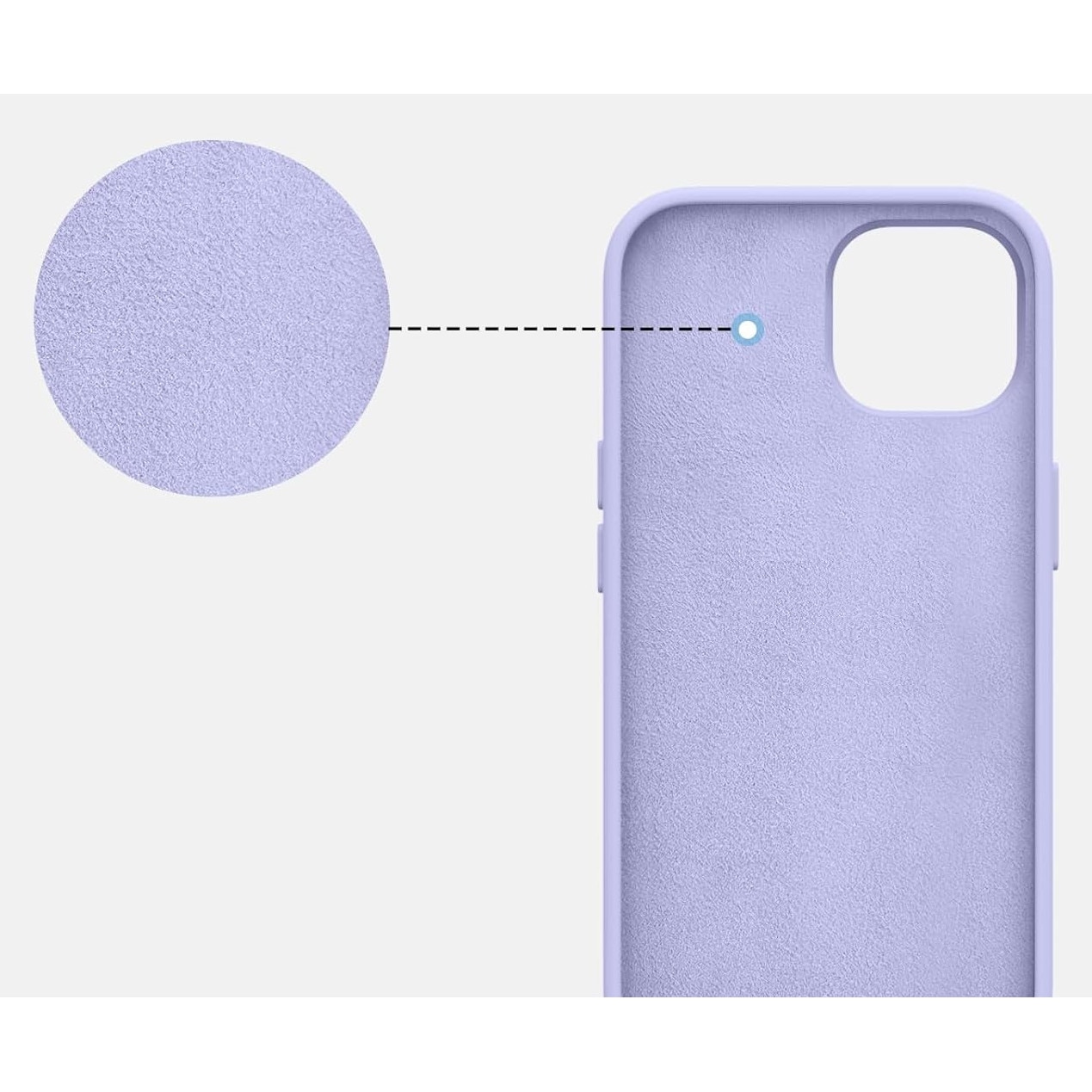 Husa protectie compatibila cu iPhone 15, slim, silicon Mov cu interior din microfibra, protectie camera, protectie ecran, ISAG