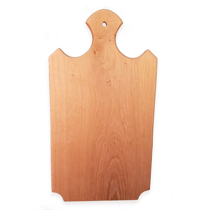 Tocator din lemn de stejar Romanesc in stil traditional taranesc, model Rustic 24 x 43cm