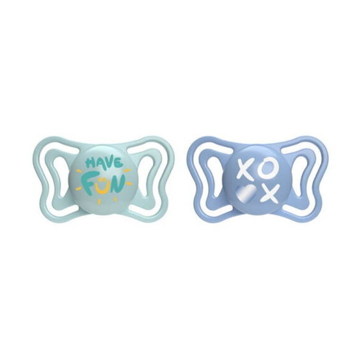 Set 2 suzete ortodontice din silicon Chicco Physio Forma Light 156405-2, Multicolor 6-16 luni