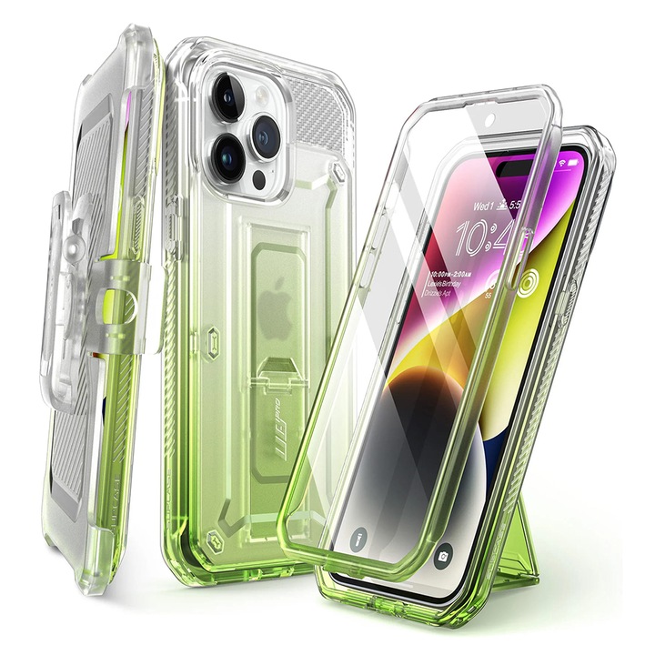 Защитен калъф за iPhone 15 Pro Max, Xtreme Armor, Unicorn Beetle Pro, G275, Lexgard, Green Gradient