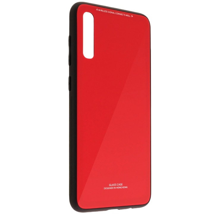 Samsung Galaxy A70 \ A70s telefonnal kompatibilis tok - Üveg (piros)