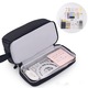 Penar scolar, Geanta cosmetica, ANGOO, 4 Compartiment, tip borseta, capacitate mare, Multifunctionala, 22x9.5x10cm, Negru