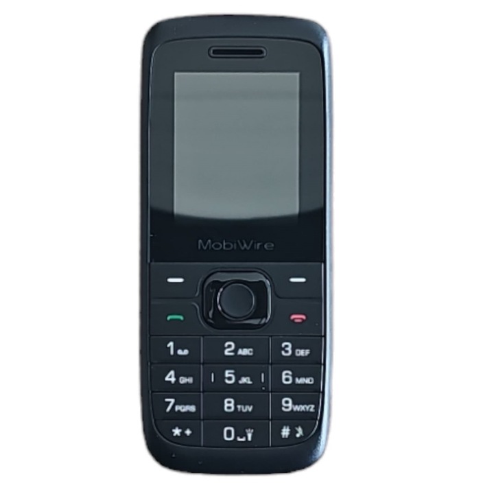 Мобилен телефон Mobiwire Nakai, 2G, единична SIM карта, 128MB, черен