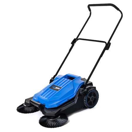 Masina de maturat manuala Kanwod Cero, perii laterale 2x260 mm, 18 l recipient, 650 mm latime lucru, 1800 m²/h, maner ergonomic, 9.6 kg