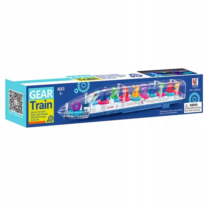 Tren interactiv, Plastic, 3 ani, Multicolor
